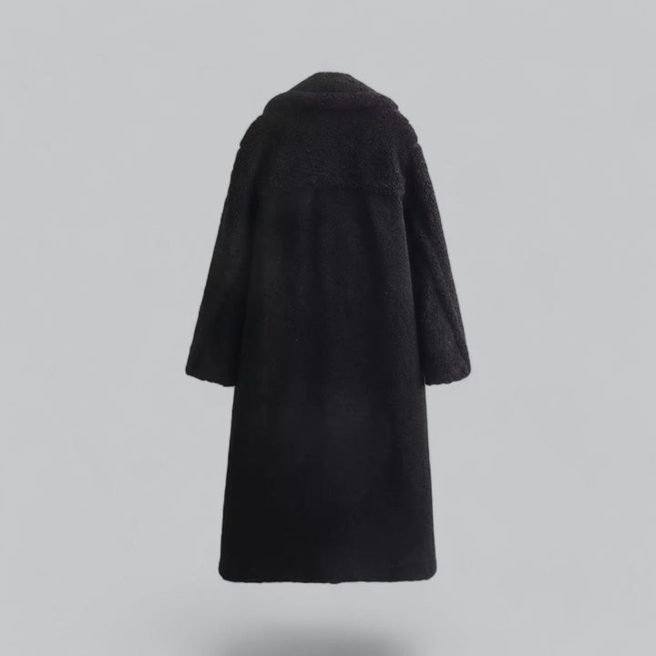  Classic Loose Teddy Faux Fur Long Coat Maxi Jacket