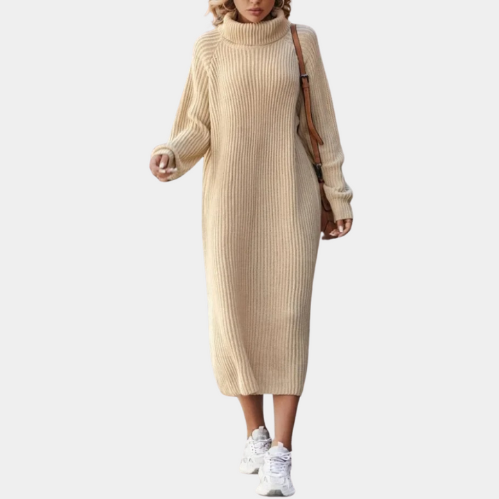 Cosy long-sleeved sweater dress
