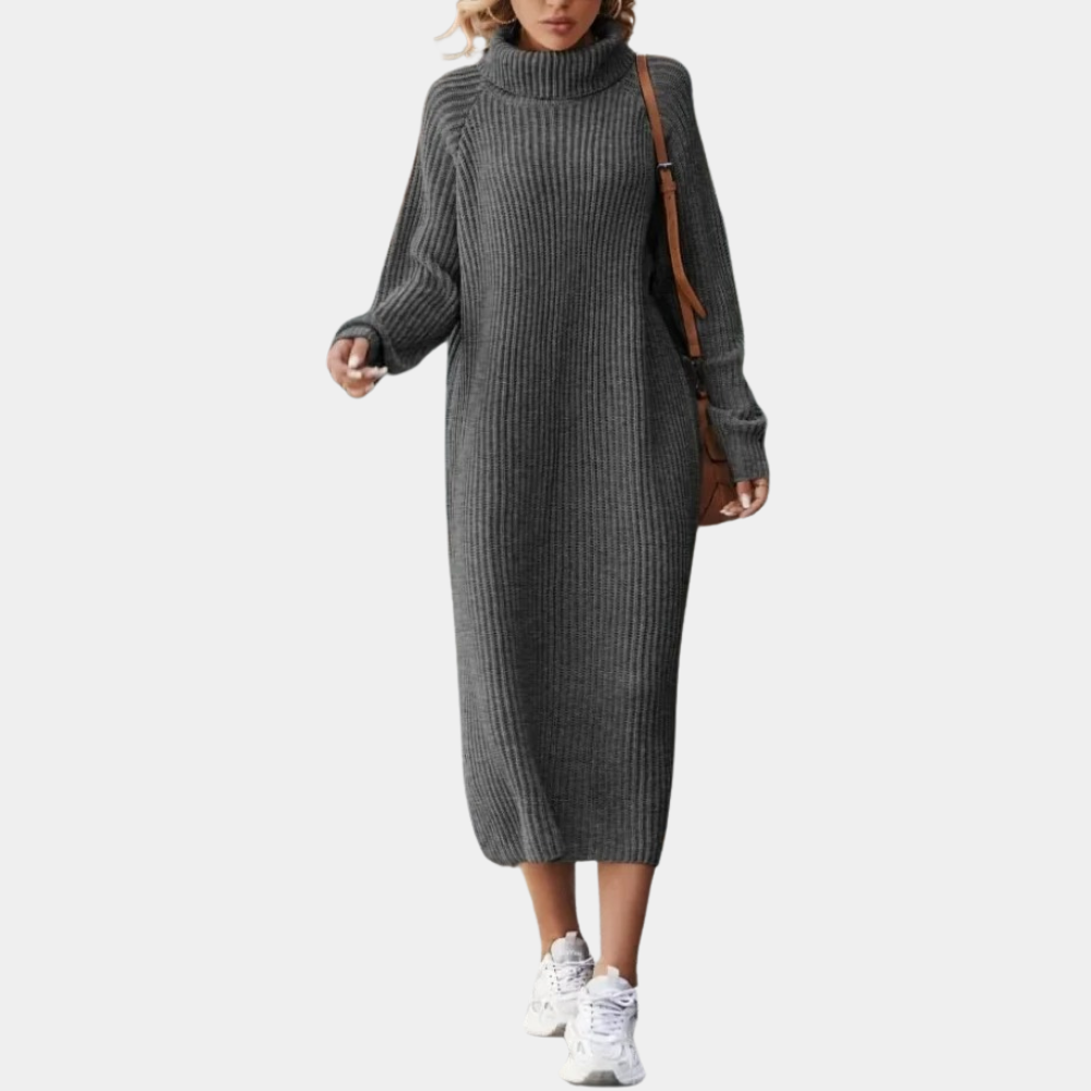 Cosy long-sleeved sweater dress