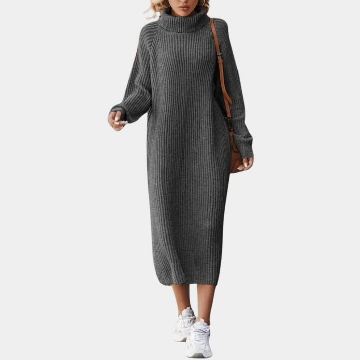 Cosy long-sleeved sweater dress