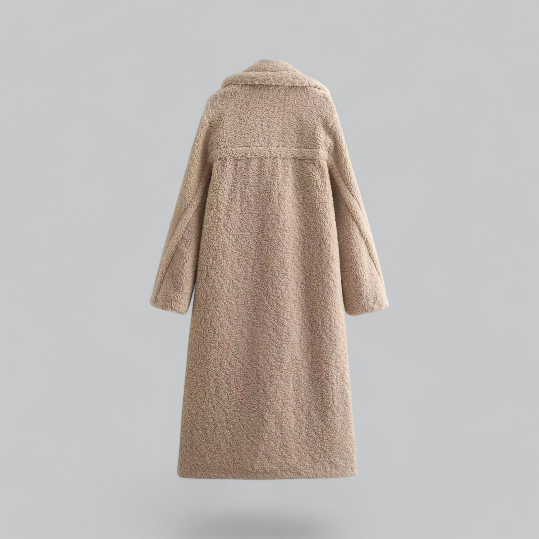  Classic Loose Teddy Faux Fur Long Coat Maxi Jacket