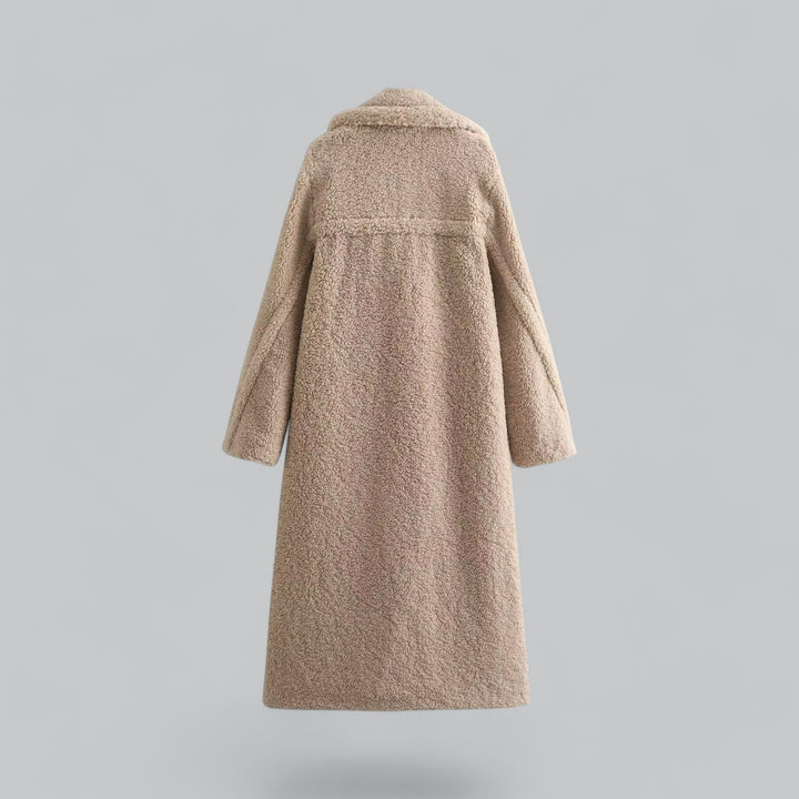  Classic Loose Teddy Faux Fur Long Coat Maxi Jacket