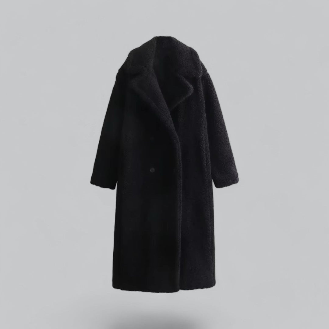 Classic Loose Teddy Faux Fur Long Coat Maxi Jacket