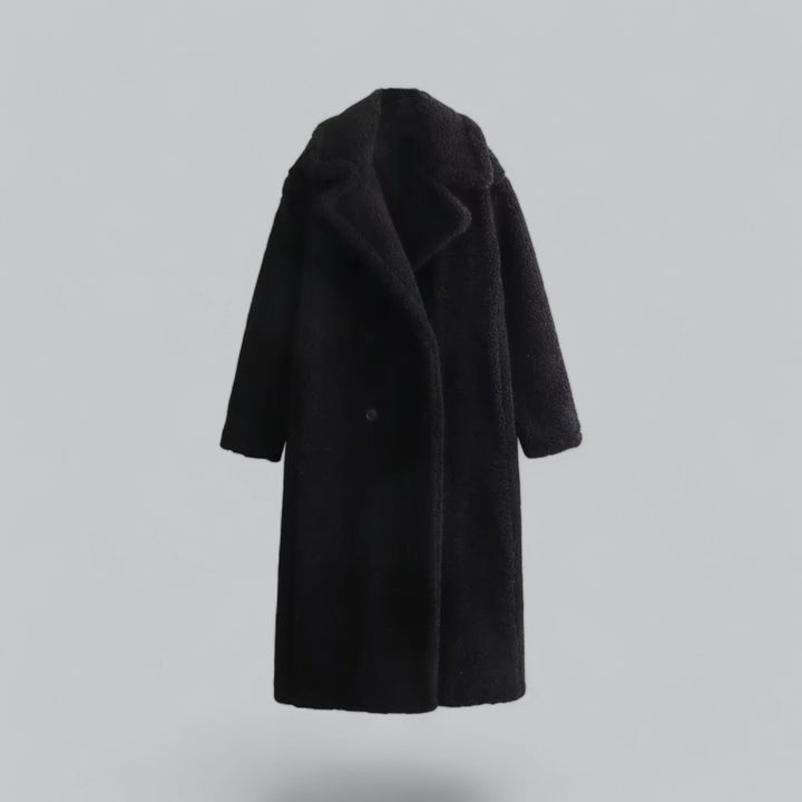  Classic Loose Teddy Faux Fur Long Coat Maxi Jacket