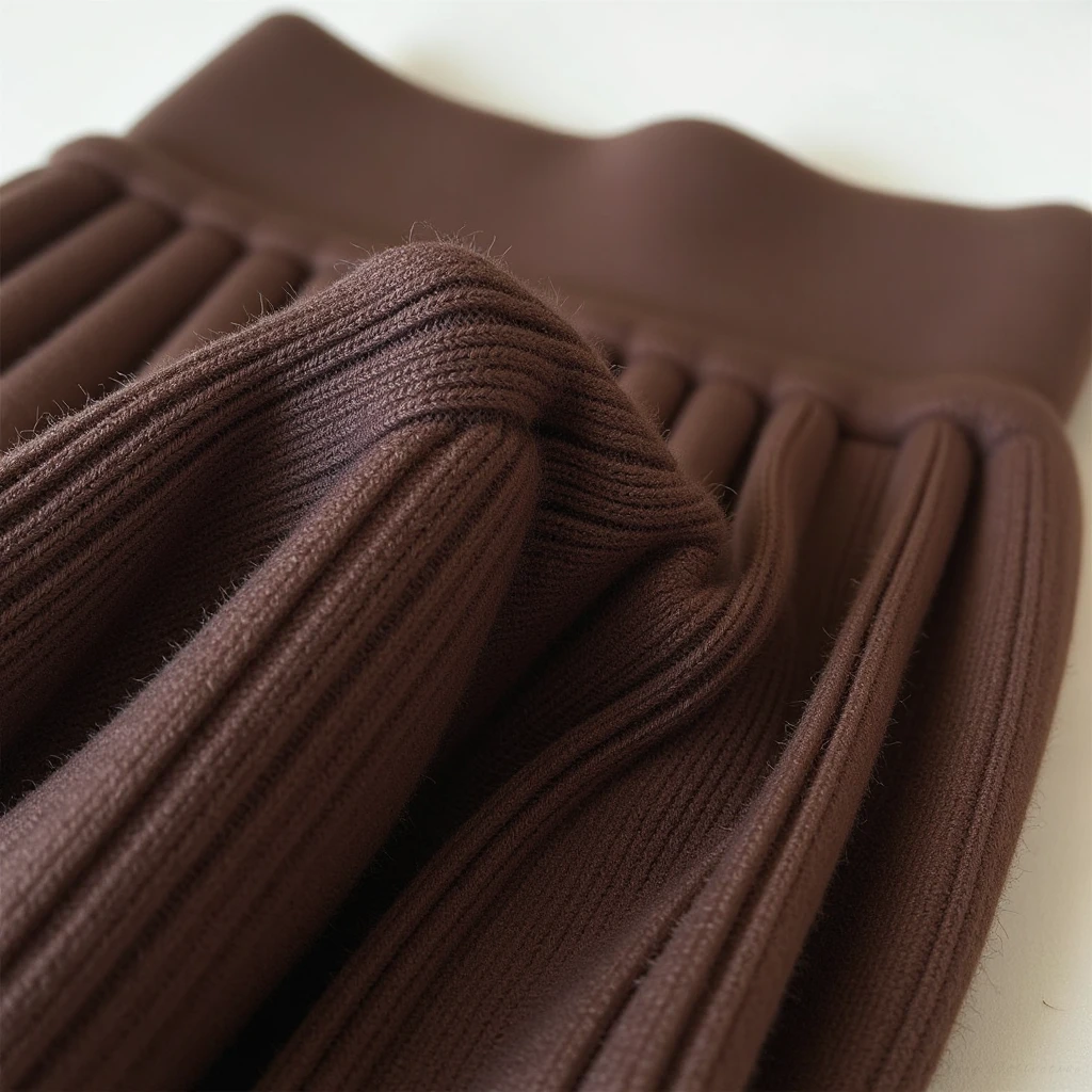 Oxford Pleated Wool Mini Skirt