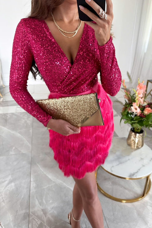 Elegant ginger party dress for women